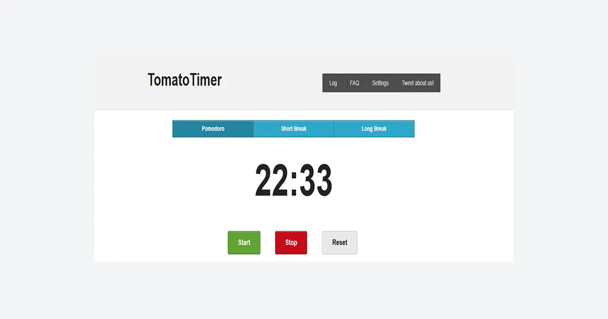 لقطة شاشة حقيقية من جهازي أثناء استخدام مؤقت TomatoTimer لتطبيق تقنية البومودورو